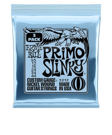 PRIMO SLINKY NICKEL WOUND ELECTRIC GUITAR STRINGS 3 PACK - 9.5-44 GAUGE P03212