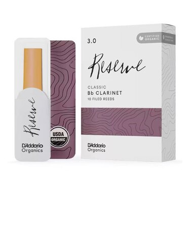 ORGANIC RESERVE CLASSIC リード Ｂ♭クラリネット用 【ファイルド】 【硬さ：3.0】 【10枚入り】