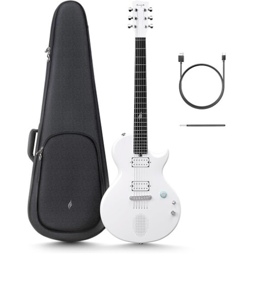 NOVA GO SONIC White 次世代アンプ内蔵エレキギター マルチエフェクター搭載 Bluetooth対応 イヤホン出力可能