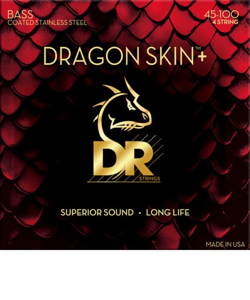 DRAGON SKIN+ ステンレススチール ミディアムライト 045-100 ベース弦