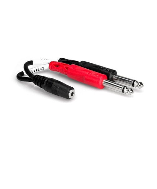 YMP-434 ステレオミニメス-モノラルフォンオスx2 変換アダプター 変換プラグ