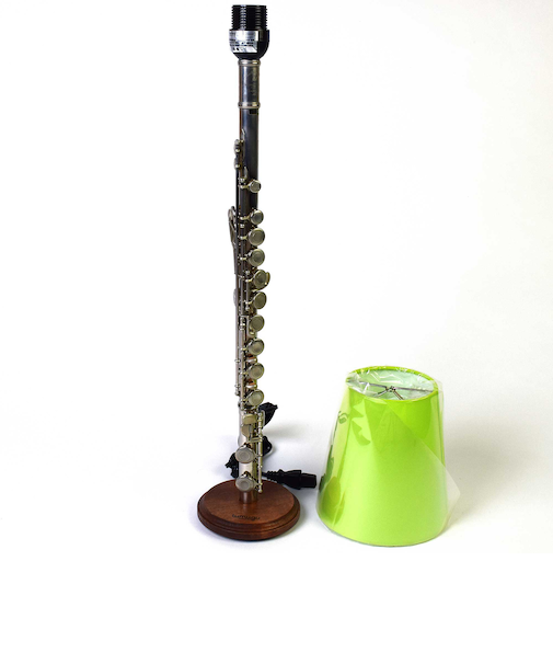 フルート照明 黄緑シェード ランプ