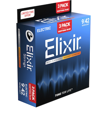 12002 3セット BonusPack スーパーライト 09-42 NANOWEB 特別価格3セットパック コーティング弦 ナノウェブ