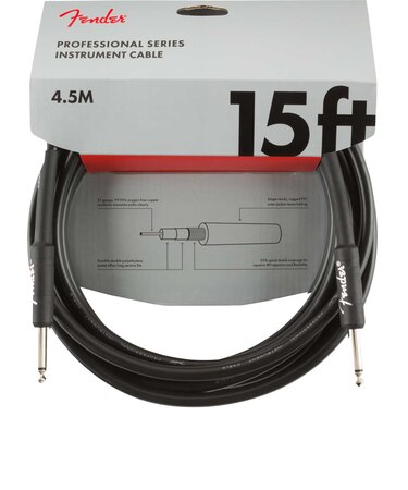 Professional Series Instrument Cable Straight/Straight 15' Black シールド 約4.5m ストレー
