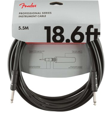 Professional Series Instrument Cable Straight/Straight 18.6' Black シールド 約5.6m スト