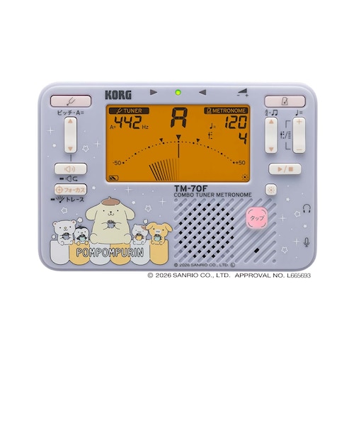 TM-70C SPN ポムポムプリン チューナーメトロノーム+コンタクトマイク