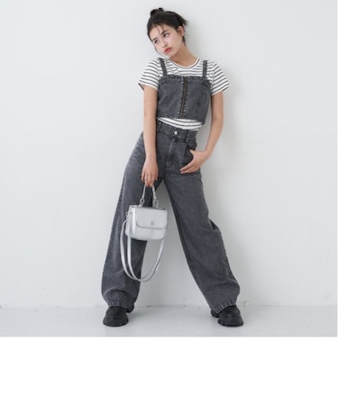 新品 しまむら ジップアップ ビスチェ 濃青 L ブルー デニム 近藤千尋 