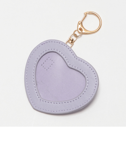 ハート缶バッジケースキーホルダー
