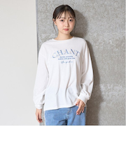 オーガビッツフラワー刺繍長T