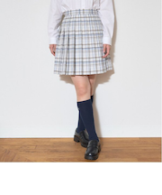 【卒服】【セレモニー】リボンネクタイつきチェックプリーツスカパン