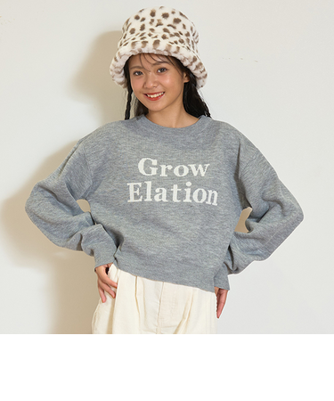 【GOODPRICE】ジャガードクロップドニット