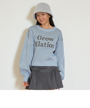 【GOODPRICE】ジャガードクロップドニット