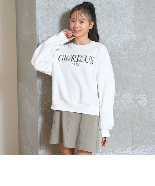 【GOODPRICE】裏起毛フラワーロゴプルオーバー