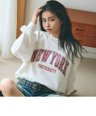 【GOODPRICE】裏起毛カレッジプルオーバー