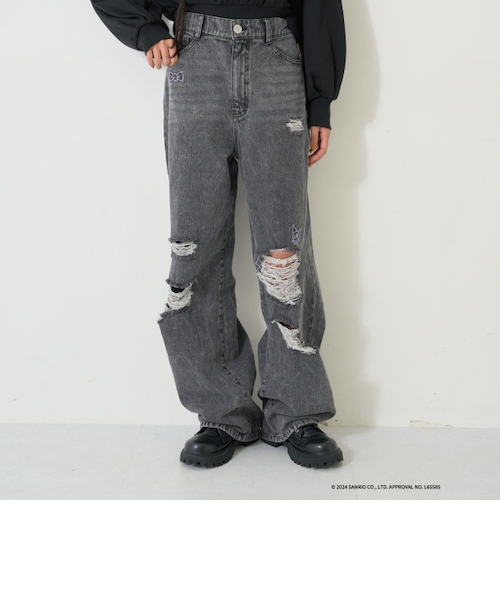 サンリオキャラクターズ】刺しゅうデニムパンツ｜ラブトキシック