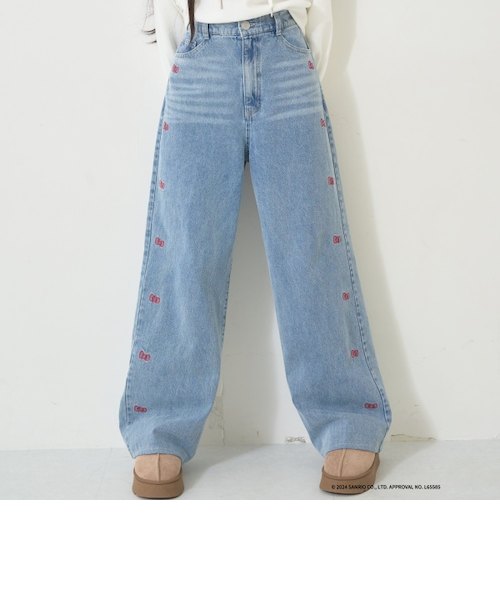 サンリオキャラクターズ】刺しゅうデニムパンツ｜ラブトキシック