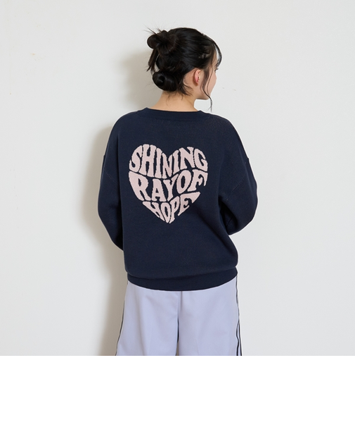 バックハートジャガードニット