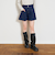 美脚見えタックフレアデニムキュロット