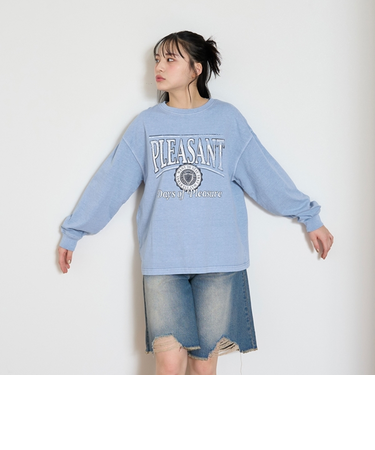 【LTXC】【綿100％】ヴィンテージ風長袖Tシャツ