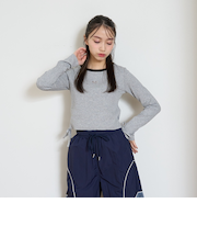 サイドドロスト長袖Tシャツ