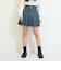 【LTXC】Wベルトデニムプリーツスカート