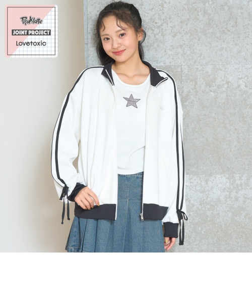 Lovetoxic×PINK-latte 共同企画】ラインリボントラックジャケット