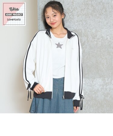 【Lovetoxic×PINK-latte 共同企画】ラインリボントラックジャケット