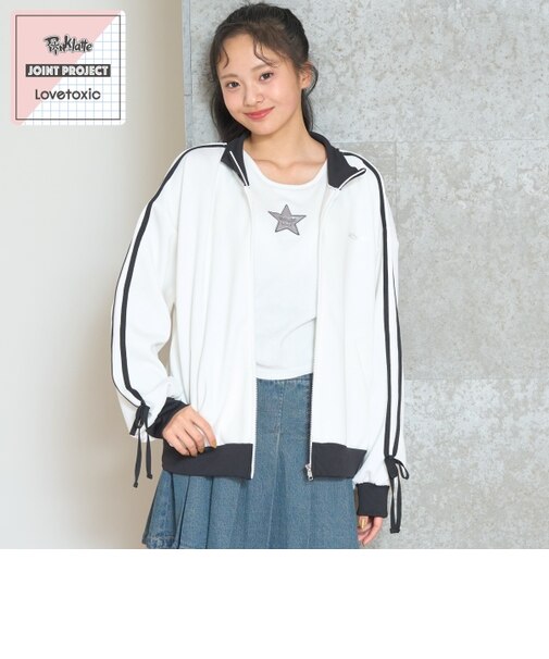 【Lovetoxic×PINK-latte 共同企画】ラインリボントラックジャケット
