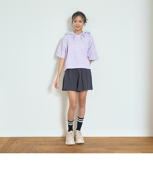 【GOODPRICE】【綿100％】半袖パーカセットアップ
