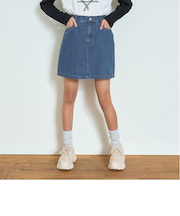 【ベーシック】【GOODPRICE】デニム・ツイル台形スカパン