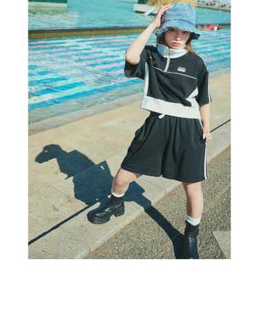 【LTXC】【吸水速乾/さらさら】ハーフジップ セットアップ