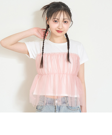 レイヤード半袖Tシャツ