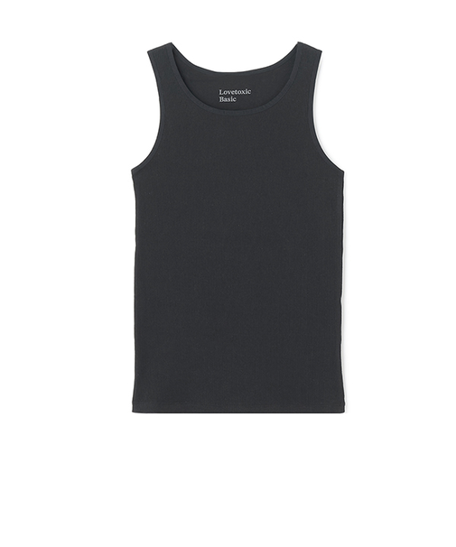 【ベーシック】【綿100%】テレコタンクトップ