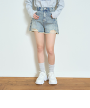 【LTXC】ダメージデニムショートパンツ