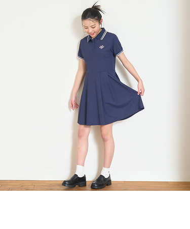 半袖ポロワンピース