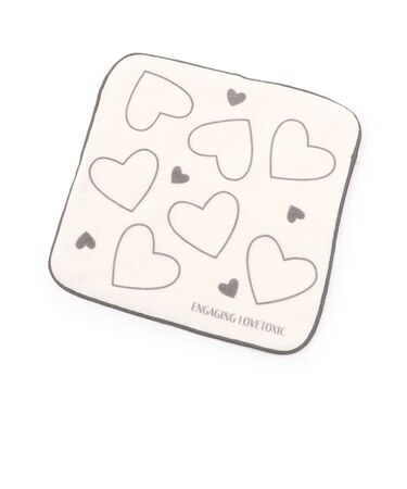 【綿100％】ハート柄ハンドタオル