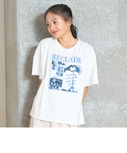 【7days】【GOODPRICE】【綿100％】パリ転写プリントTシャツ