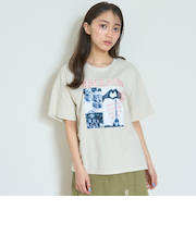 【7days】【GOODPRICE】【綿100％】パリ転写プリントTシャツ