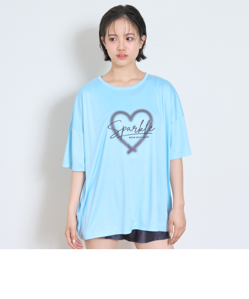 【SWIM】【水着】スプレープリントラッシュTシャツ