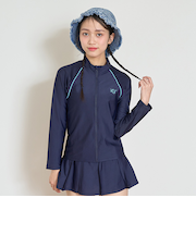 【SWIM】【水着】長袖フルジップラッシュ