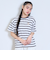 【7days】【綿100％】ワンポイントボーダーTシャツ