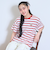 【7days】【綿100％】ワンポイントボーダーTシャツ