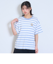 【7days】【綿100％】ワンポイントボーダーTシャツ
