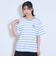 【7days】【綿100％】ワンポイントボーダーTシャツ