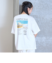 【7days】【綿100％】転写プリントBIGTシャツ