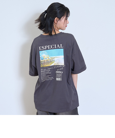 【7days】【綿100％】転写プリントBIGTシャツ