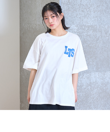 【7days】【綿100％】レタードロゴBIGTシャツ