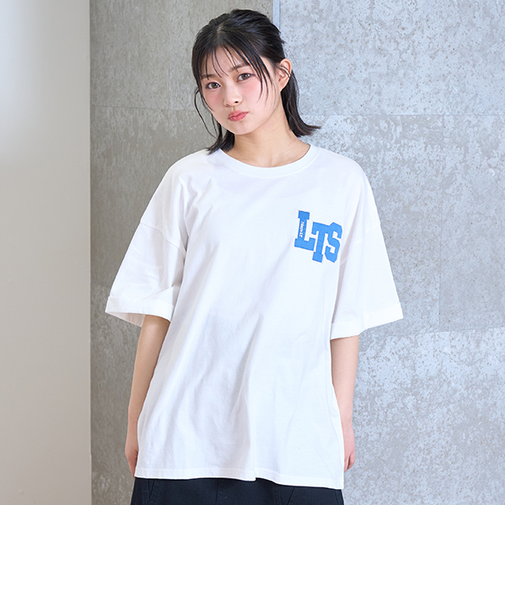 【7days】【綿100％】レタードロゴBIGTシャツ