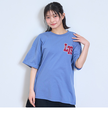 【7days】【綿100％】レタードロゴBIGTシャツ