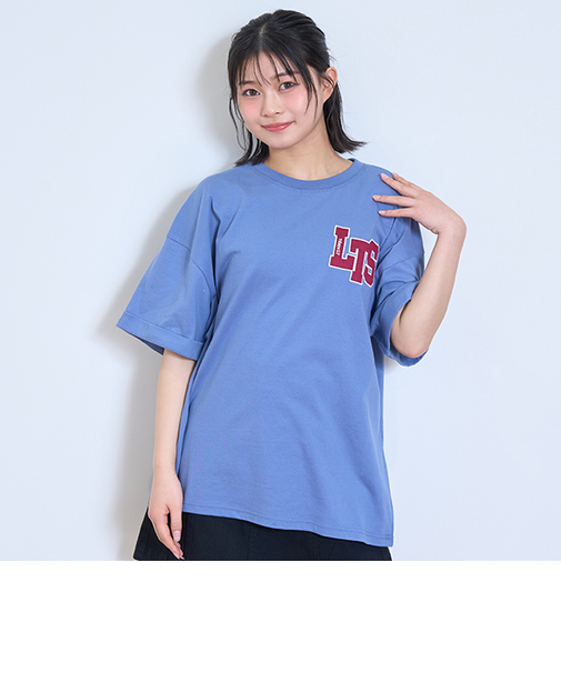 【7days】【綿100％】レタードロゴBIGTシャツ